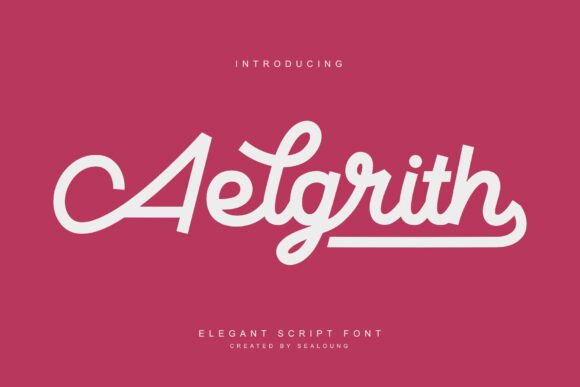 Aelgrith Typeface for Elegant Brand Identity