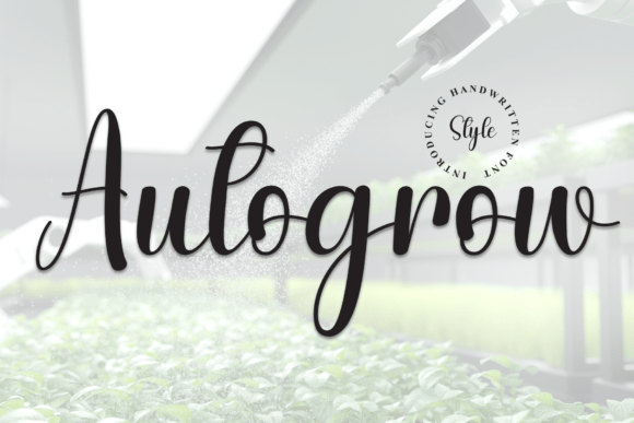 Autogrow Script Font for Elegant Craft Designs