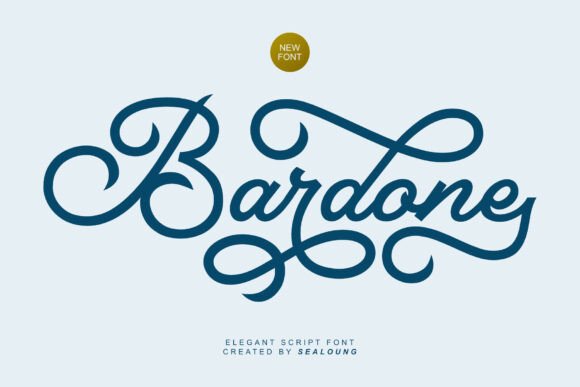 Bardone: A Modern Script Font for Digital Design