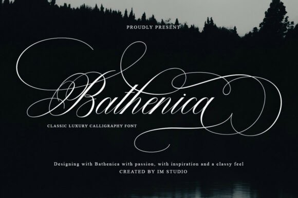 Bathenica: A Refined Script Typeface for Editorial Design