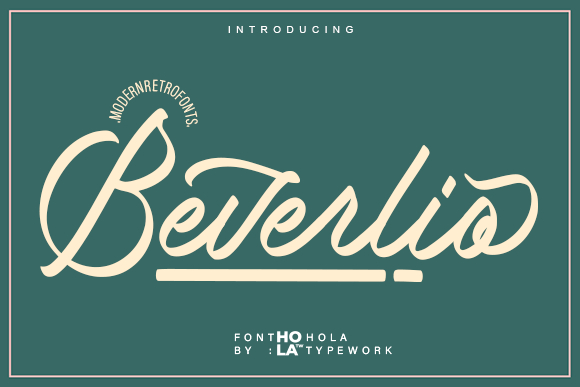Beverlio: A Retro-Modern Script Font for Branding