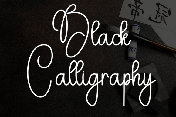 Black Calligraphy Font for Elegant Branding
