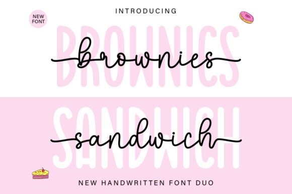 Brownies Sandwich Duo Typeface for Editorial Design