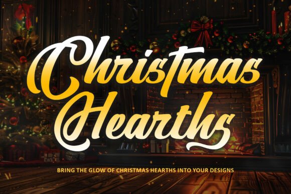 Christmas Hearths Font for Small Business Branding