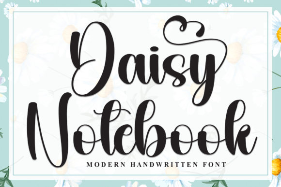 Daisy Notebook Font: Elegant Script for Designers