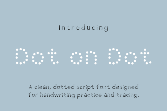 Dot on Dot: A Modern Script Typeface for Web Design
