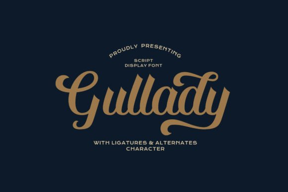 Gullady Vintage Script Font for Web Design