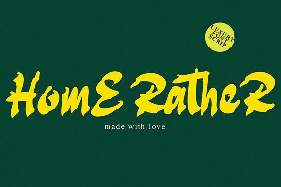 Home Rather: A Script Handwritten Font for Branding