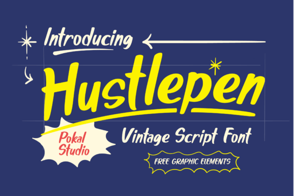 Hustlepen: A Vintage Script Typeface for Bold Branding