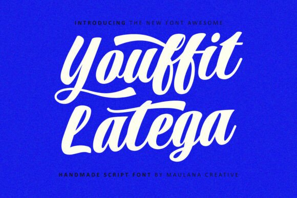 Latega Youffit: A Bold Script Typeface for Web Design