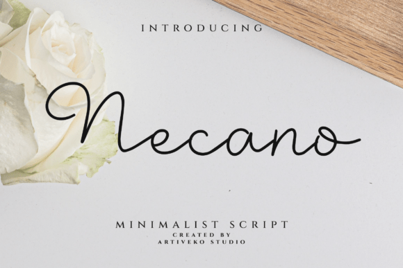 Necano: A Modern Script Font for Makers