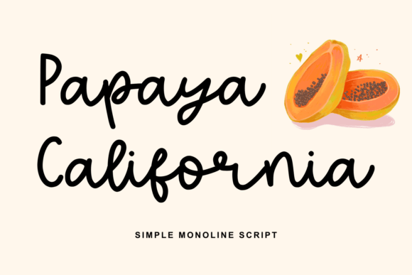 Papaya California: A Modern Script Typeface for Editorial Design