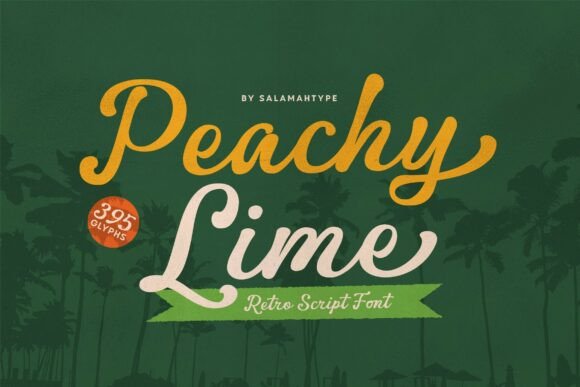 Peachy Lime: A Retro Script Font for Makers