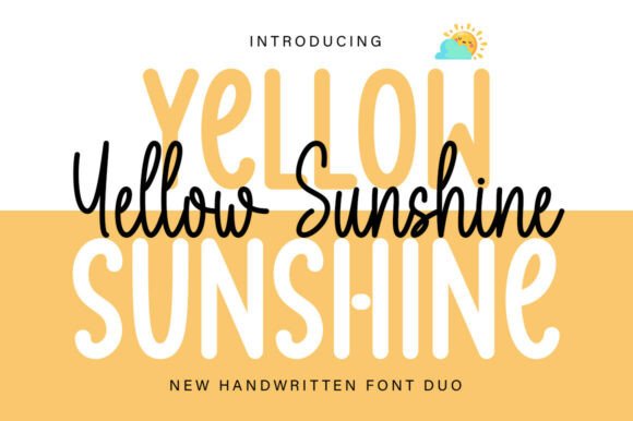 Yellow Sunshine Duo Typeface for Branding